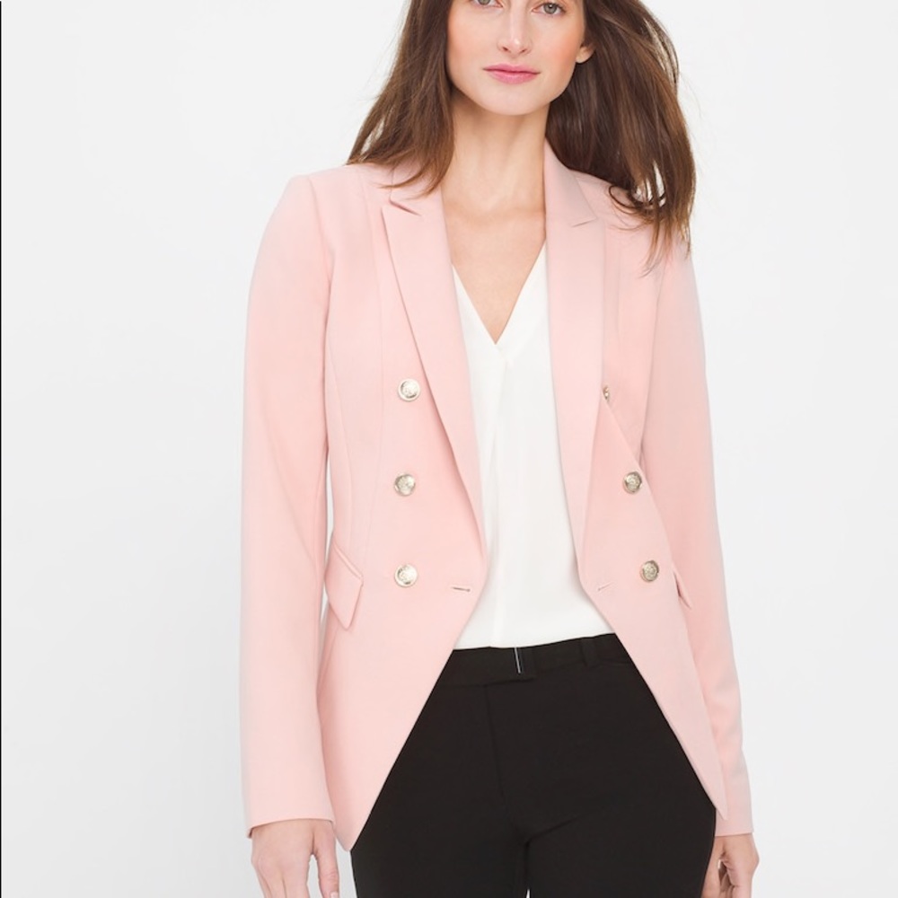 White House Black Market Pink Blazer Size 0